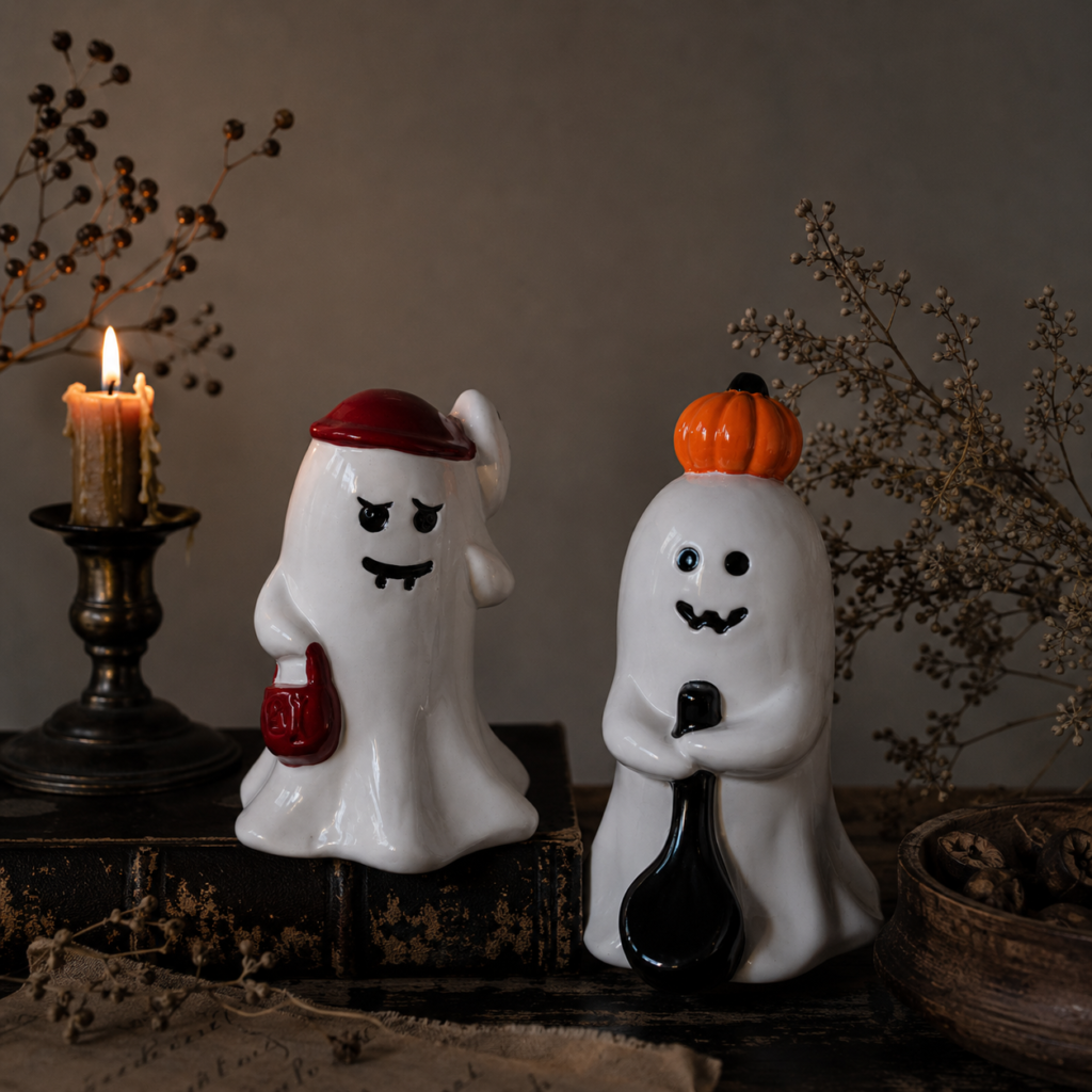 Cozy candlelight and seasonal table setting